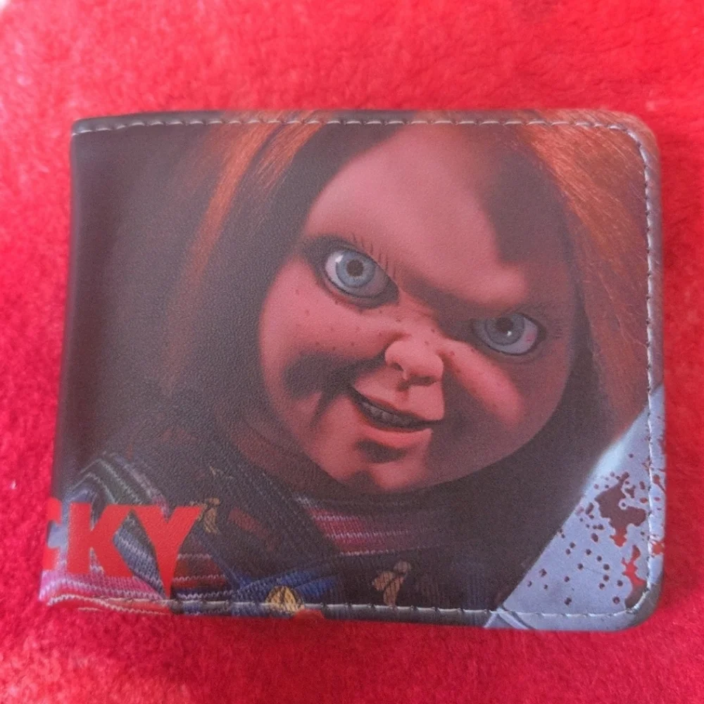 New chucky Halloween horror anime manga leather wallet